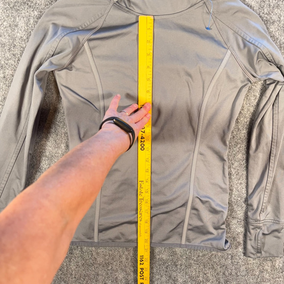 Athleta Hoodie XS Womens Gray Pullover Plush Tech Running Athletic - Picture 11 of 13